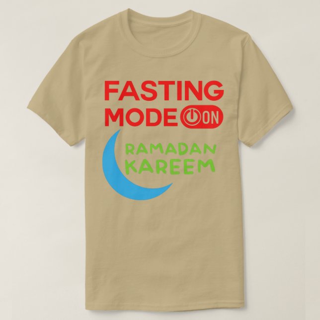 Camiseta Ramadan Fasting Fashion Sobre Felizes Muçulmanos R (Frente do Design)