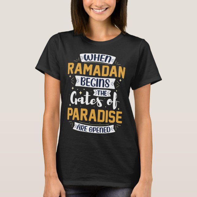 Camiseta Ramadan Kareem Fasting  For Muslim Islamic  Idea (Frente)