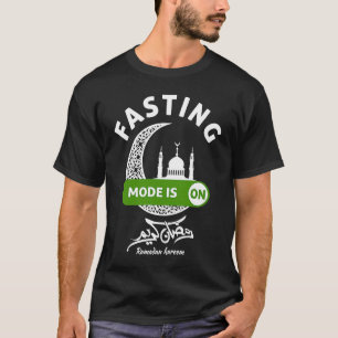 Camiseta Ramadan Kareem Fasting Mode, Muçulmano em jejum Ra