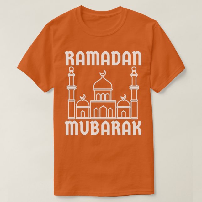 Camiseta Ramadan Mubarak, muçulmana muçulmana de festa islâ (Frente do Design)