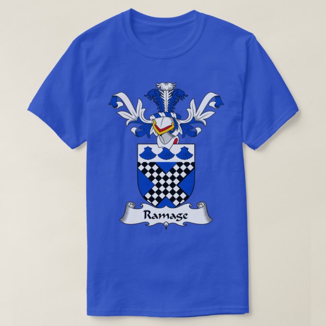 Camiseta Ramage Casaco da Guarda Familiar de Armas (Frente do Design)