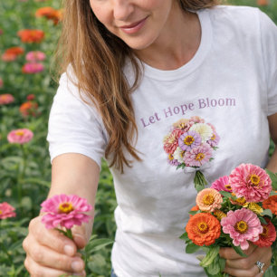 Camiseta Ramalhete Floral Deixe a Esperança Florescer Desig
