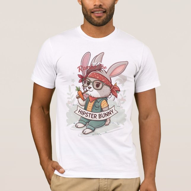 Camiseta Rambo, o coelho Hipster (Frente)