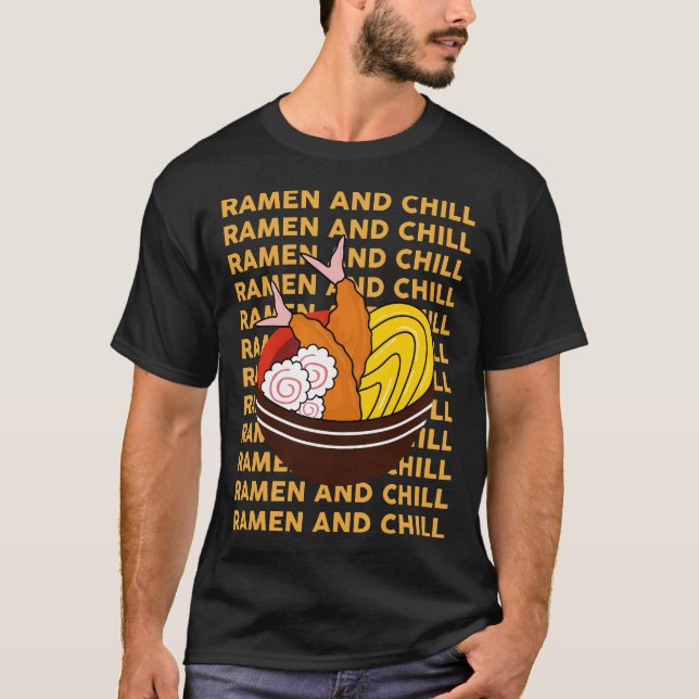 Camiseta Ramen and Chill Comida (Frente)