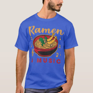 Camiseta Ramen and Music Notes Musico - Comida Japonesa 