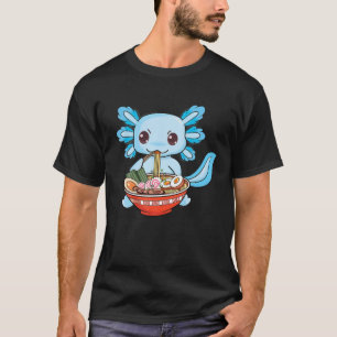 Camiseta Ramen Axolotl Kawaii Anime Comida Japonesa Garota