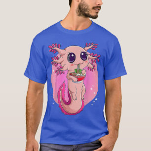 Camiseta Ramen Axolotl Kawaii Anime Comida Japonesa Garota-