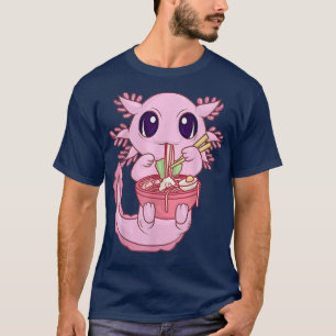 Camiseta Ramen Axolotl Kawaii Anime Comidas Japonesas Adole