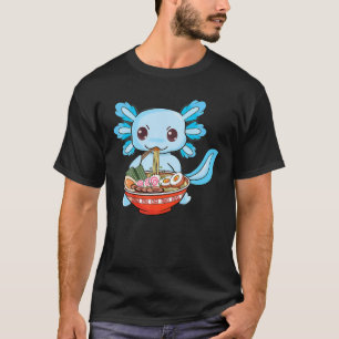 Camiseta Ramen Axolotl Kawaii Cute Anime Otaku Ram Japonês