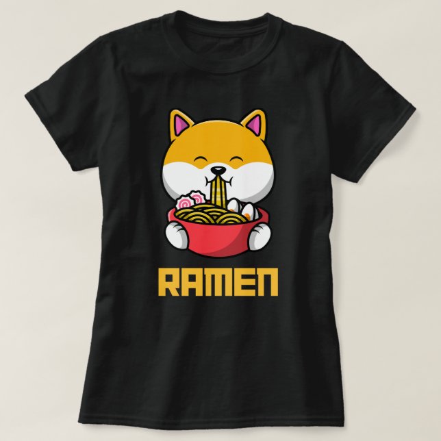 Camiseta Ramen blk Womens (Frente do Design)