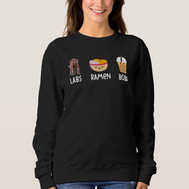 Camiseta Ramen Boba Bubble Tea Labs Lover Chocolate Mãe (Frente)