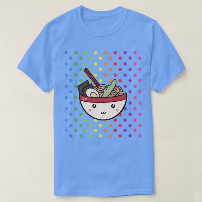 Camiseta Ramen Bowl Funny Kawaii Decor Para Raparigas Kawai (Frente do Design)