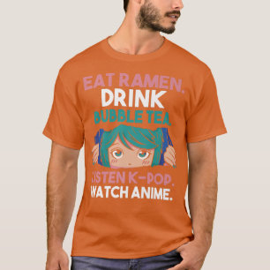 Camiseta Ramen Bubble Tea K-pop Anime Premium