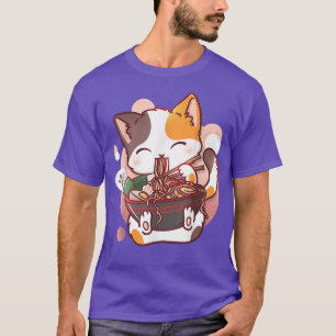 Camiseta Ramen Cat Anime Kawaii Neko Japanese Kids Boys Gir