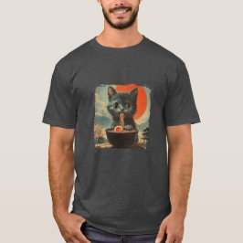 Camiseta Ramen Cat, Gato de Comida do Japão