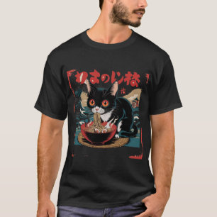 Camiseta Ramen Cat Japonês