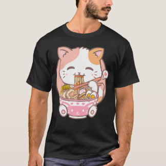 Camiseta Ramen Cat Kawaii Anime Cat Ramen Lover Kawaii Neko