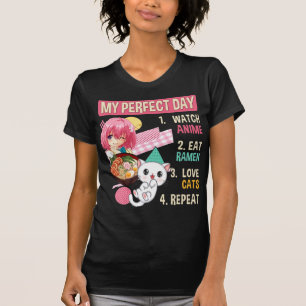 Camiseta Ramen Cat Kawaii Anime Comida Japonesa Girls Offic