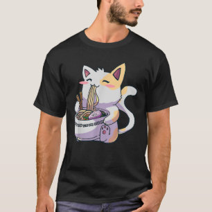 Camiseta Ramen Cat Kawaii Anime Noodles Japoneses