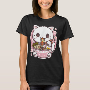 Camiseta Ramen Cat Kawaii Anime Ramen Cat Lovers Kawaii