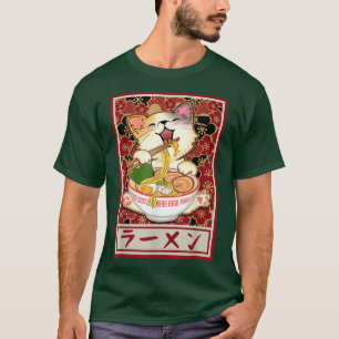 Camiseta Ramen Cat Kawaii Neko Anime Comida Japonês Bo