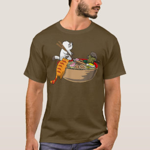 Camiseta Ramen Cat Neko Anime Kawaii Cat Lover Japonês Gif
