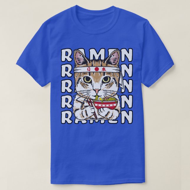 Camiseta Ramen Cat Ninja Anime Kawaii Japonês  (Frente do Design)