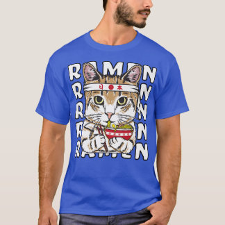 Camiseta Ramen Cat Ninja Anime Kawaii Japonês 