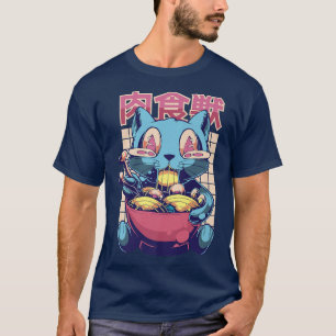 Camiseta Ramen Cat Noodle Soup - Anime japonês 1514