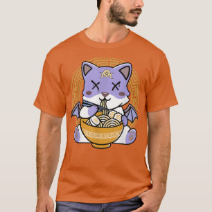 Camiseta Ramen Cat Pastel Gótico Kawaii Neko Halloween