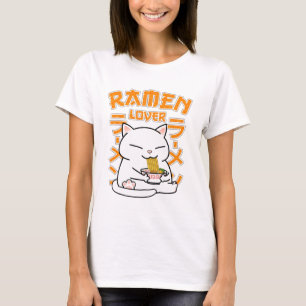 Camiseta Ramen Cat Ramen Lover Japonês