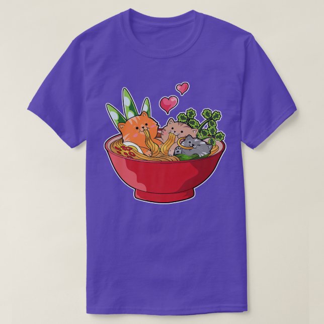 Camiseta Ramen Cata Noodle Engraçado Tarado (Frente do Design)