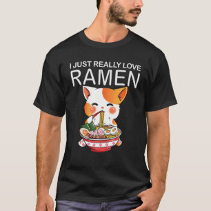 Camiseta Ramen Cats Kawaii Anime Comidas Japonesas Meninas