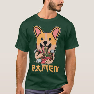 Camiseta Ramen Comendo Corgi Cute Kawaii Corgi Para Amantes