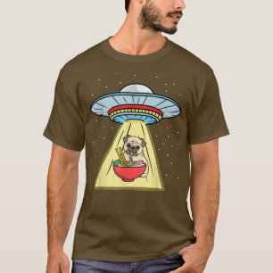 Camiseta Ramen Comendo Pug De Rapto Ufo