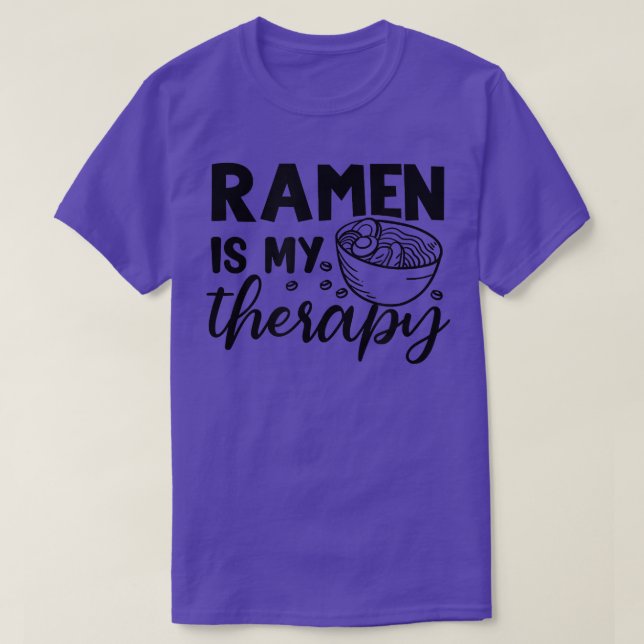 Camiseta Ramen como Terapia - Cultura de Comida de Noodles  (Frente do Design)