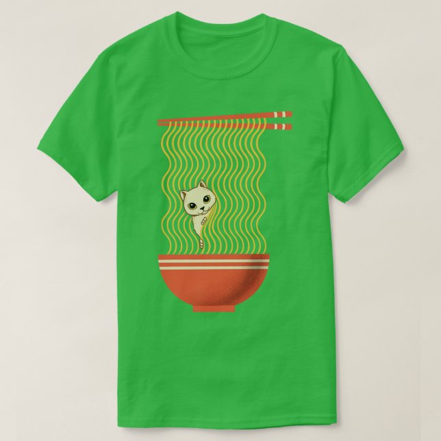 Camiseta Ramen de Gato (Frente do Design)