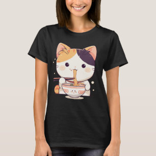 Camiseta Ramen De Gato De Calico Cinto