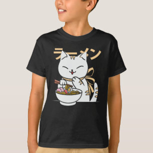 Camiseta Ramen De Gato De Gato Cortado   Presente para Cat 