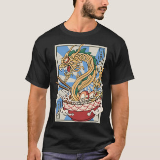 Camiseta Ramen Dragon Sopa de macarrão japonês