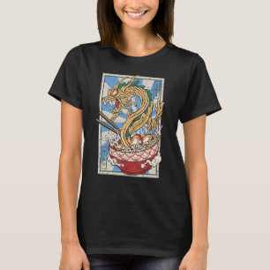 Camiseta Ramen Dragon Sopa de macarrão japonês