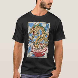 Camiseta Ramen Dragon Sopa de macarrão japonês