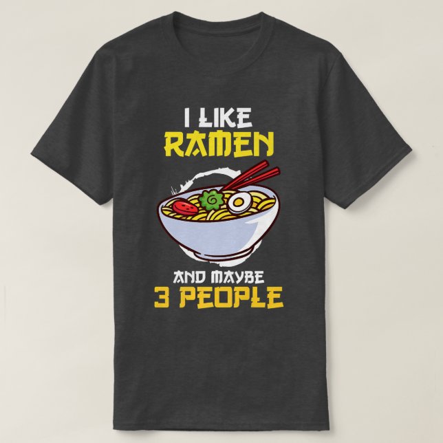Camiseta Ramen E 3 Pessoas - Comida Japonesa 1310 (Frente do Design)