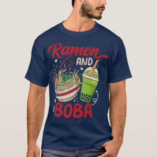 Camiseta Ramen E Boba, Comida Asiática, Bubble Milktea Lo