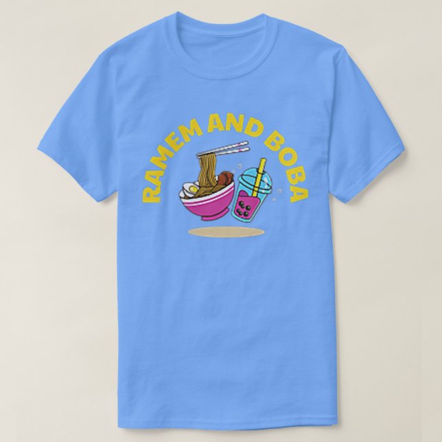 Camiseta Ramen E Boba Comida Bowl Ram (Frente do Design)
