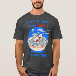 Camiseta Ramen E K-pop Engraçado Para Meninas Teen1326