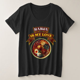 Camiseta ramen é meu amor citação engraçada para amantes
