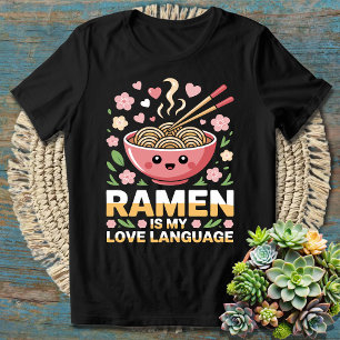 Camiseta Ramen É Minha Língua De Amor - Cozy Foodie Vibes