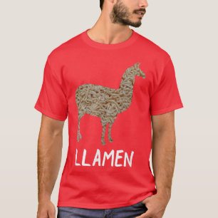 Camiseta Ramen Funny Llama Animal Pun Tema para Japonês Não