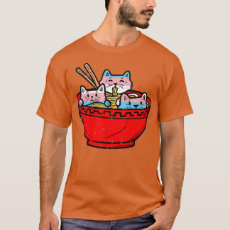Camiseta Ramen Gatos Bandeira do Orgulho Transgênero Japonê